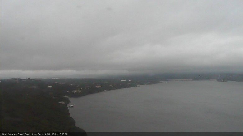 Lake Travis webcam, September 26, 2016 9:20 AM CT