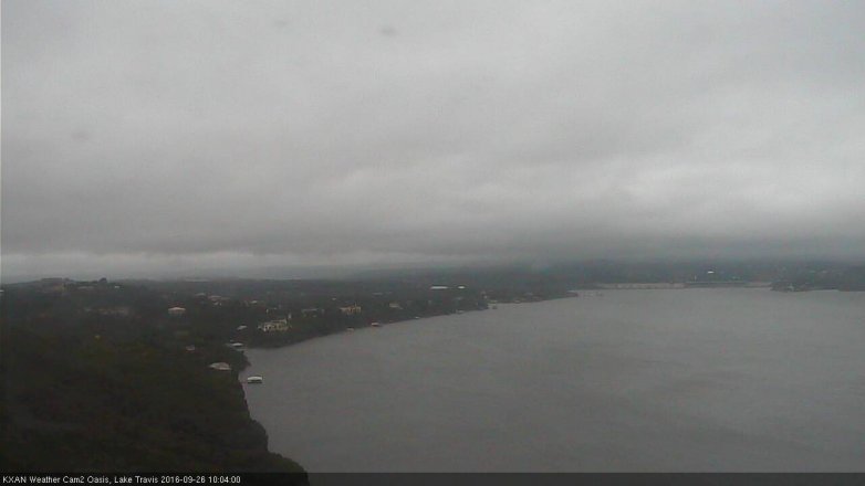 Lake Travis webcam, September 26, 2016 9:35 AM CT