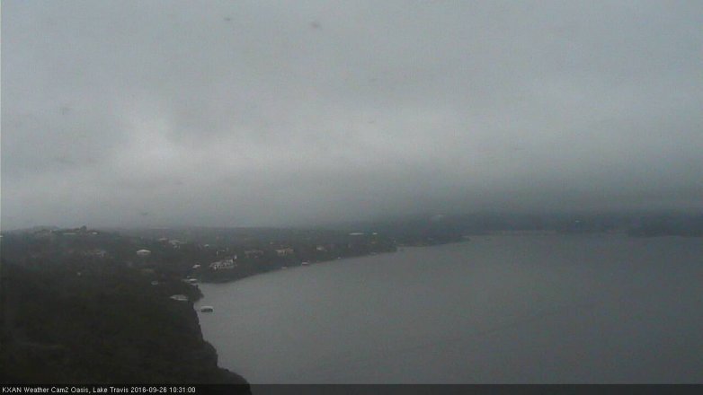 Lake Travis webcam, September 26, 2016 9:40 AM CT
