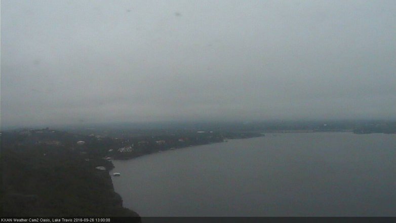 Lake Travis webcam, September 26, 2016 12:20 PM CT