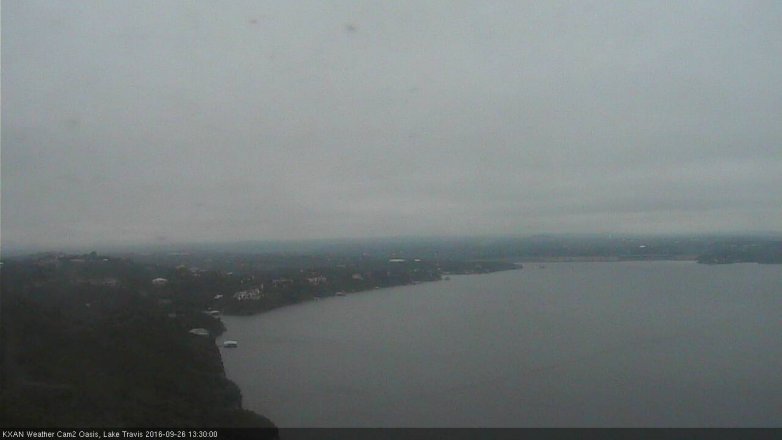 Lake Travis webcam, September 26, 2016 12:35 PM CT