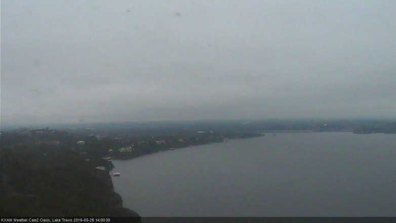 Lake Travis webcam, September 26, 2016 1:25 PM CT