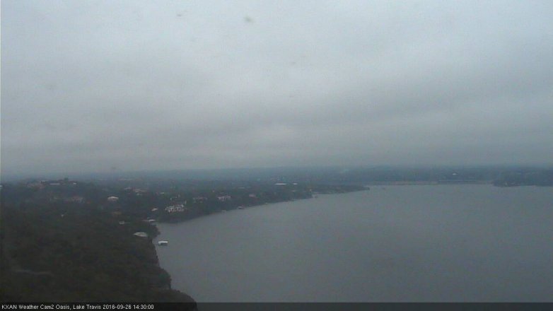 Lake Travis webcam, September 26, 2016 1:35 PM CT
