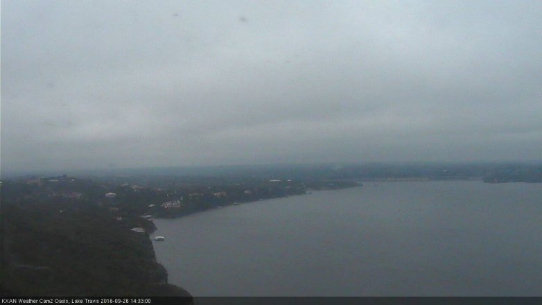 Lake Travis webcam, September 26, 2016 1:40 PM CT
