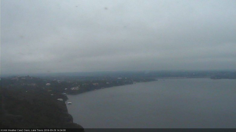 Lake Travis webcam, September 26, 2016 1:55 PM CT