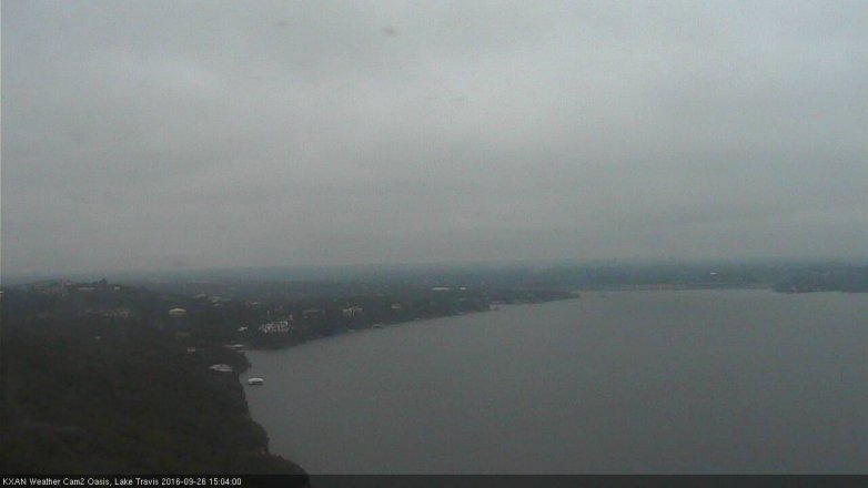 Lake Travis webcam, September 26, 2016 2:10 PM CT