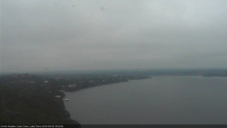 Lake Travis webcam, September 26, 2016 2:30 PM CT