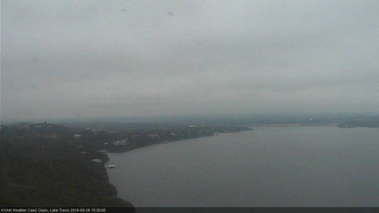 Lake Travis webcam, September 26, 2016 2:50 PM CT
