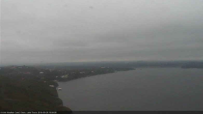 Lake Travis webcam, September 26, 2016 3:15 PM CT