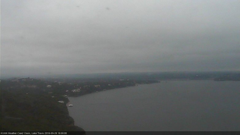 Lake Travis webcam, September 26, 2016 3:20 PM CT