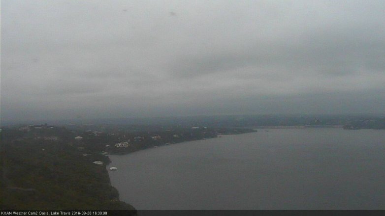 Lake Travis webcam, September 26, 2016 3:50 PM CT
