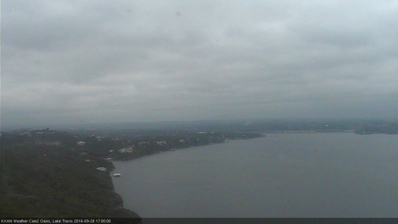 Lake Travis webcam, September 26, 2016 4:05 PM CT