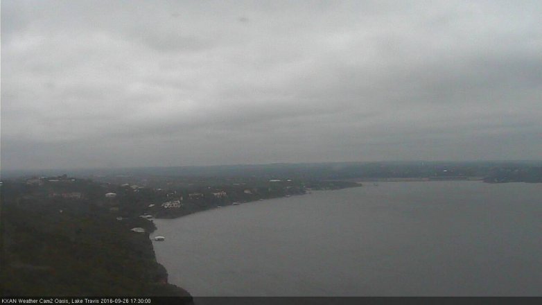 Lake Travis webcam, September 26, 2016 4:35 PM CT
