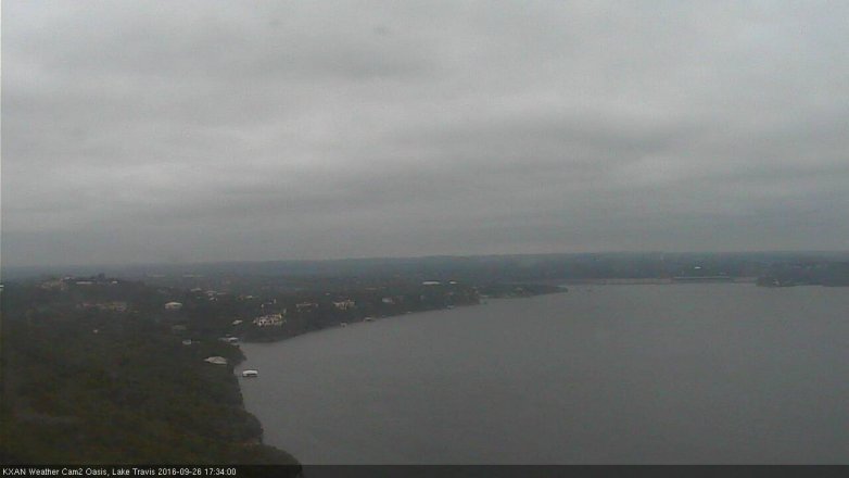 Lake Travis webcam, September 26, 2016 5:05 PM CT