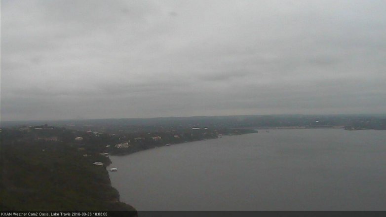 Lake Travis webcam, September 26, 2016 5:20 PM CT