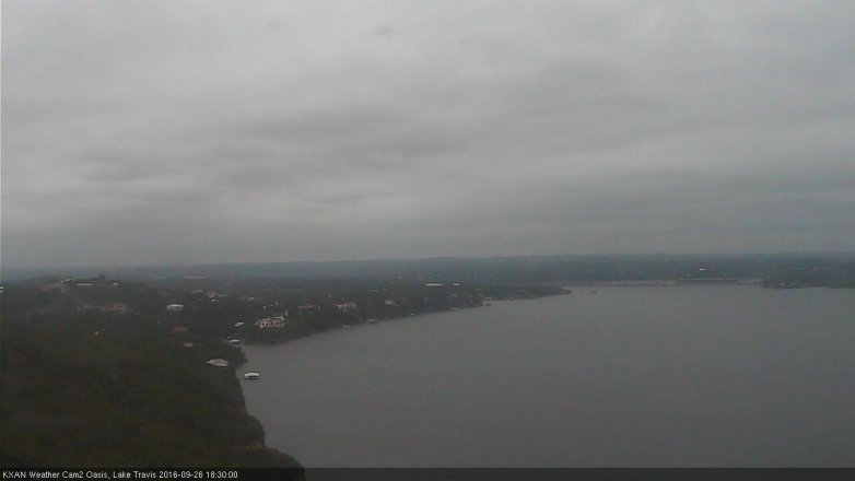 Lake Travis webcam, September 26, 2016 5:50 PM CT