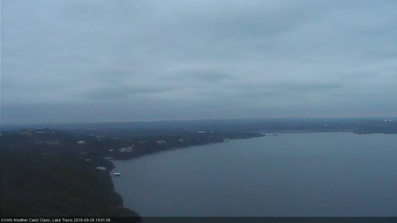 Lake Travis webcam, September 26, 2016 6:20 PM CT