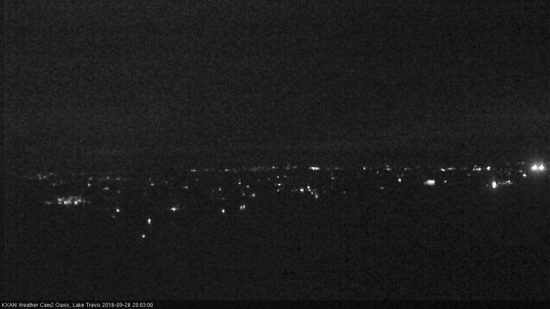 Lake Travis webcam, September 26, 2016 7:20 PM CT
