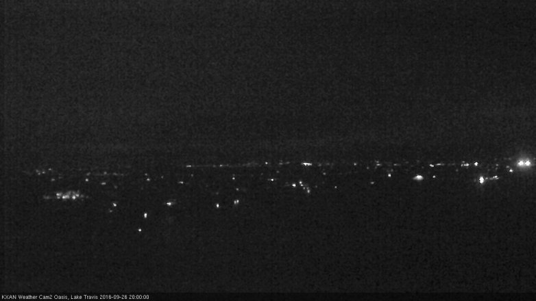 Lake Travis webcam, September 26, 2016 7:25 PM CT