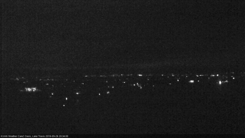 Lake Travis webcam, September 26, 2016 7:40 PM CT