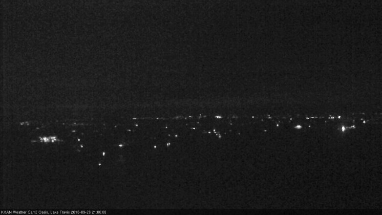Lake Travis webcam, September 26, 2016 8:05 PM CT