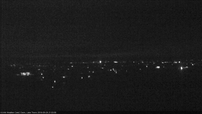 Lake Travis webcam, September 26, 2016 8:30 PM CT