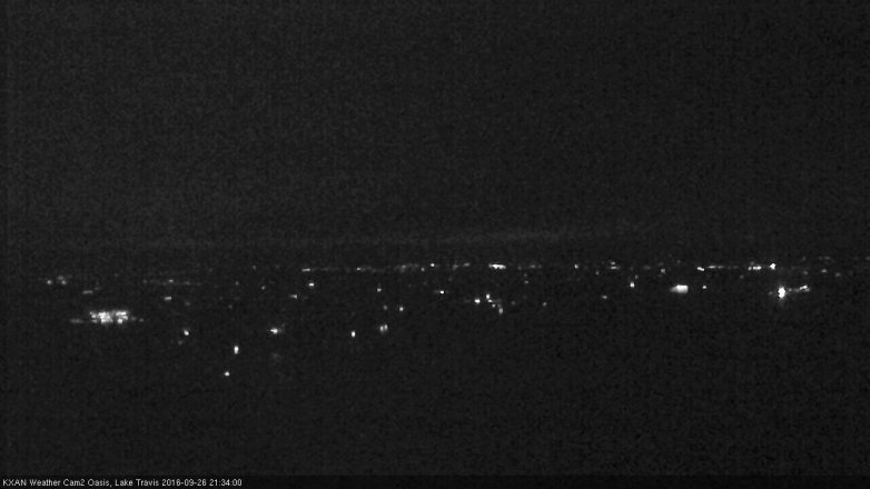 Lake Travis webcam, September 26, 2016 8:45 PM CT