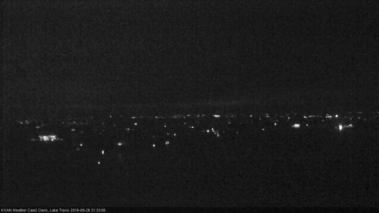 Lake Travis webcam, September 26, 2016 9:00 PM CT