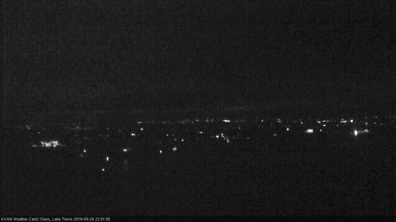 Lake Travis webcam, September 26, 2016 9:25 PM CT