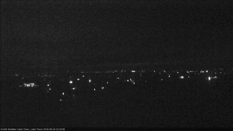 Lake Travis webcam, September 26, 2016 10:05 PM CT