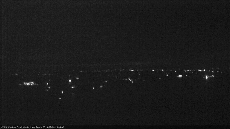 Lake Travis webcam, September 26, 2016 10:10 PM CT