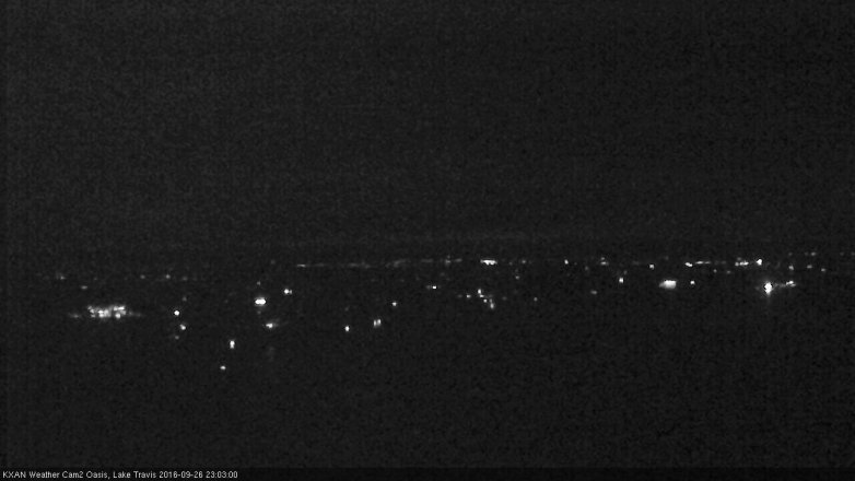 Lake Travis webcam, September 26, 2016 10:20 PM CT