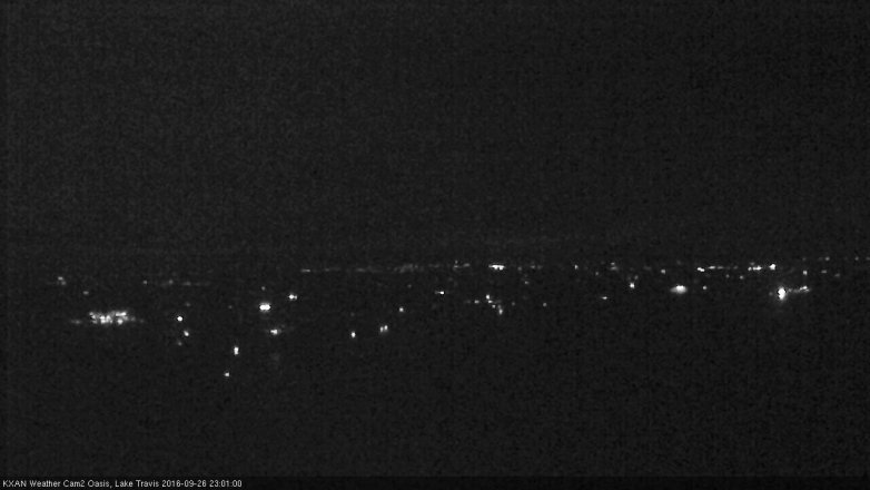 Lake Travis webcam, September 26, 2016 10:25 PM CT