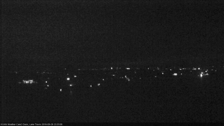 Lake Travis webcam, September 26, 2016 10:40 PM CT