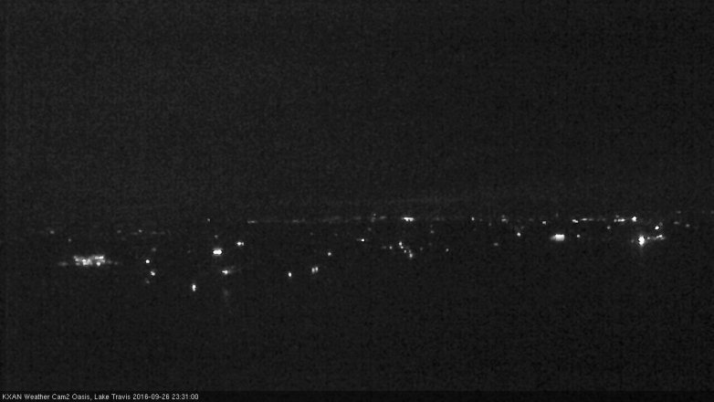 Lake Travis webcam, September 26, 2016 10:45 PM CT