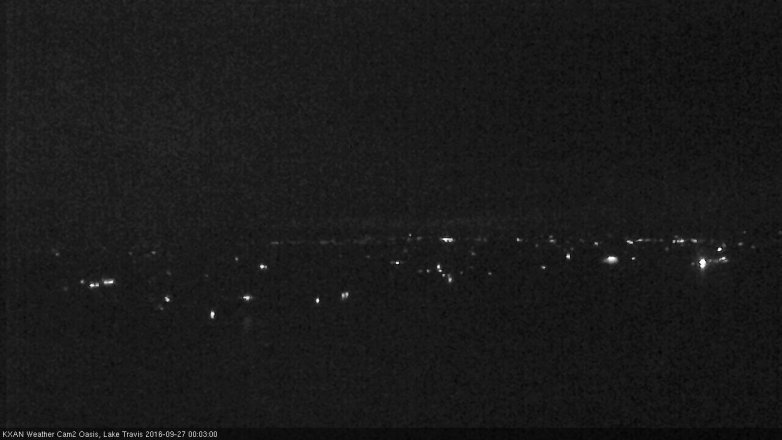 Lake Travis webcam, September 26, 2016 11:15 PM CT
