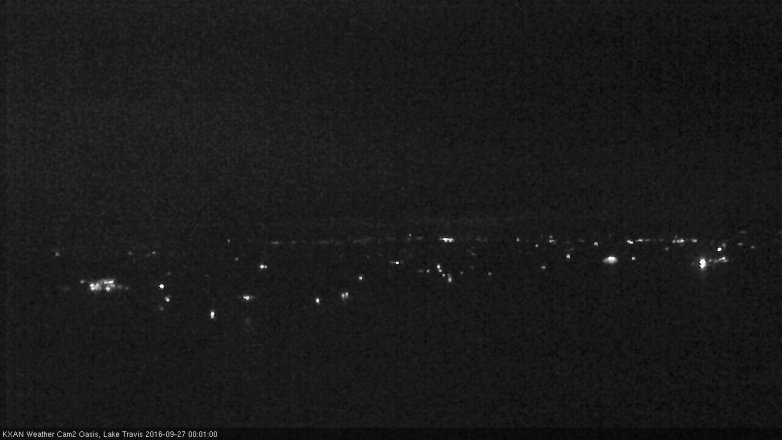 Lake Travis webcam, September 26, 2016 11:25 PM CT