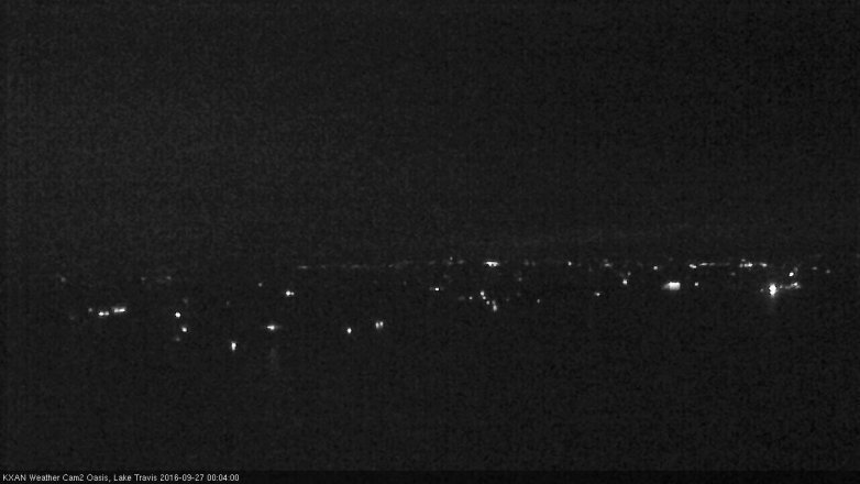 Lake Travis webcam, September 26, 2016 11:30 PM CT