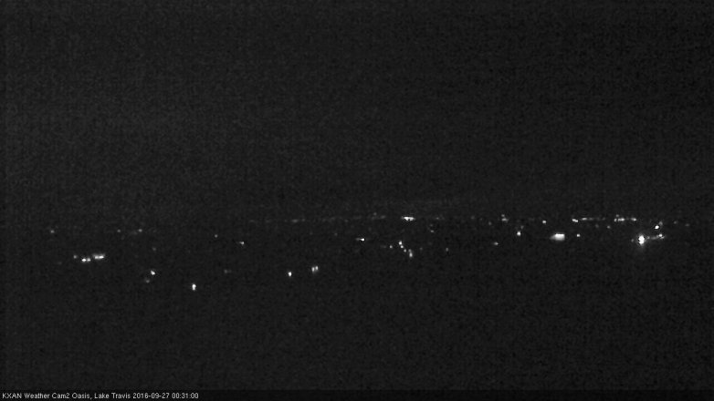 Lake Travis webcam, September 26, 2016 11:35 PM CT