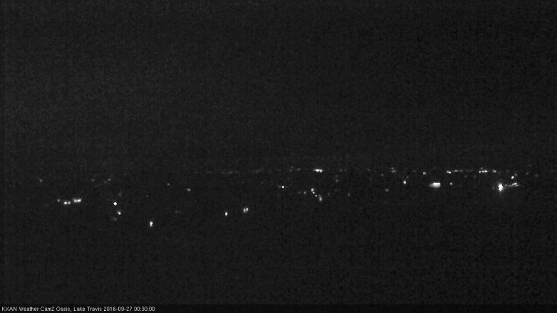 Lake Travis webcam, September 26, 2016 11:40 PM CT