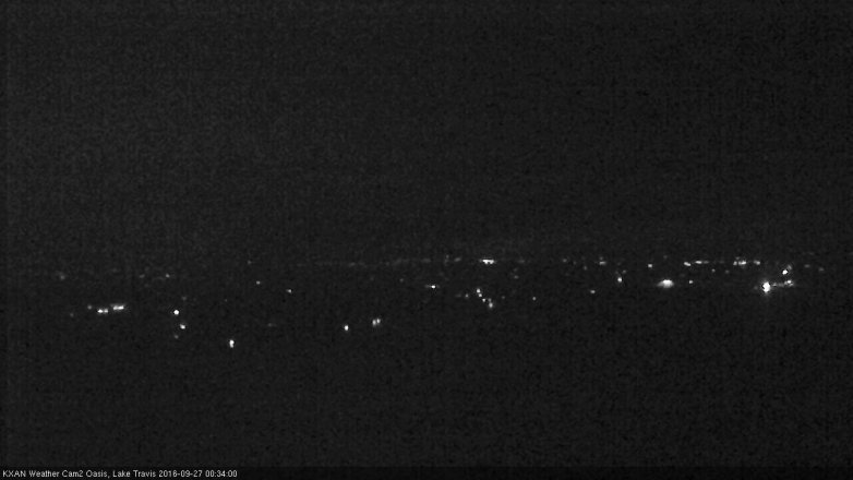 Lake Travis webcam, September 26, 2016 11:55 PM CT