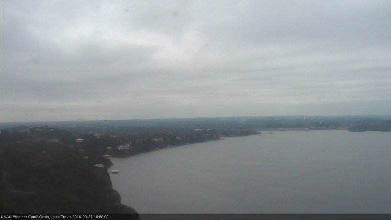 Lake Travis webcam, September 27, 2016 9:20 AM CT
