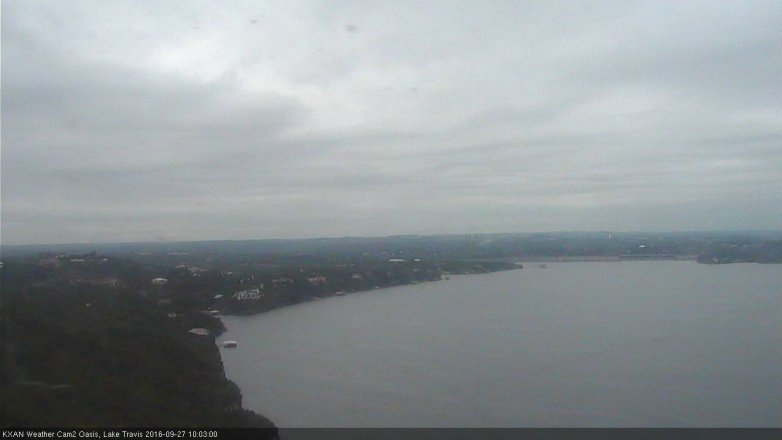 Lake Travis webcam, September 27, 2016 9:30 AM CT