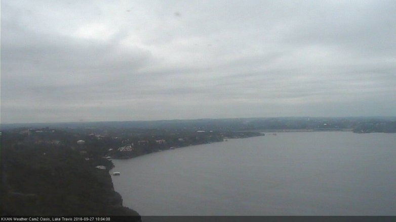 Lake Travis webcam, September 27, 2016 9:35 AM CT