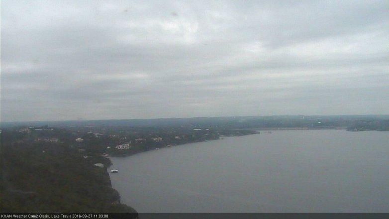 Lake Travis webcam, September 27, 2016 10:20 AM CT