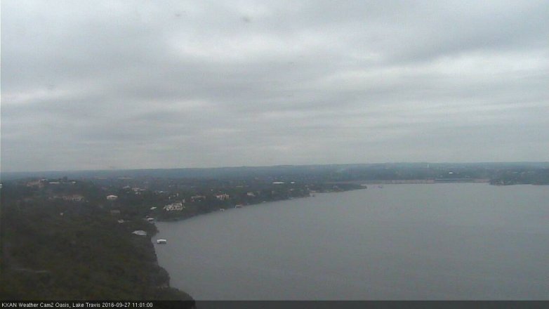Lake Travis webcam, September 27, 2016 10:25 AM CT