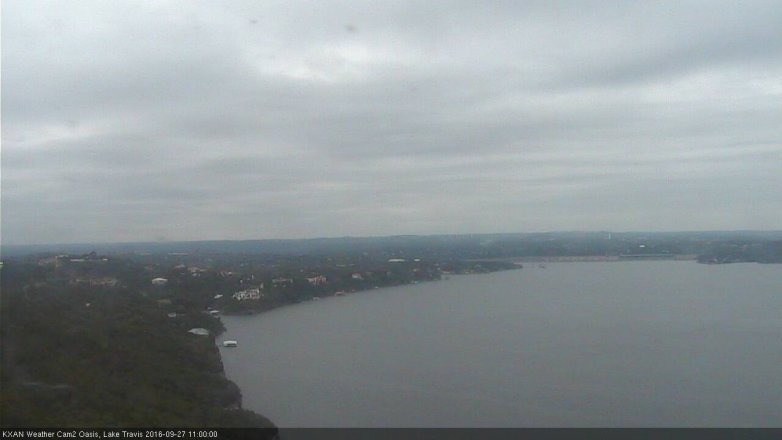 Lake Travis webcam, September 27, 2016 10:30 AM CT