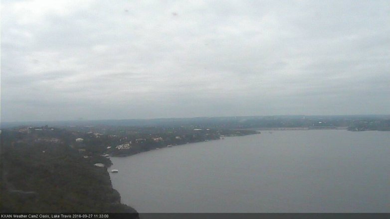 Lake Travis webcam, September 27, 2016 10:50 AM CT