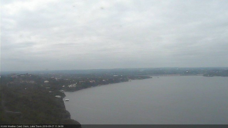 Lake Travis webcam, September 27, 2016 10:55 AM CT