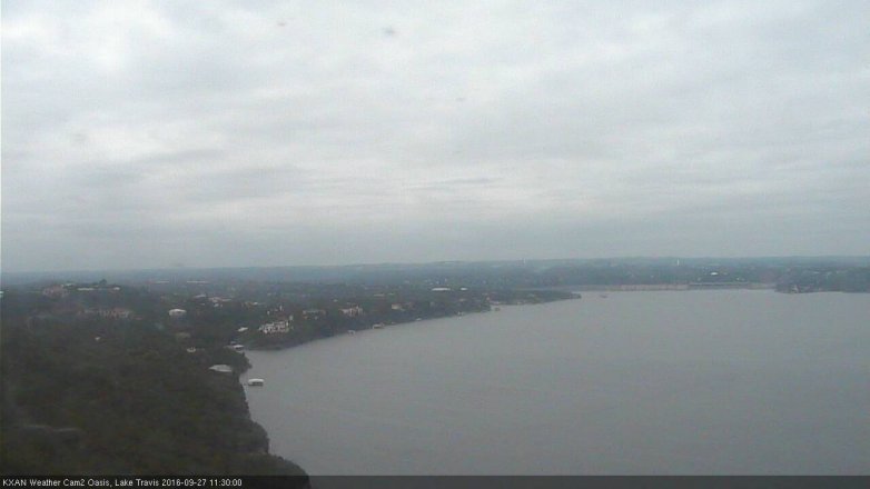Lake Travis webcam, September 27, 2016 11:00 AM CT